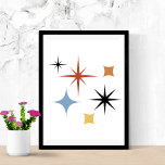 Poster Meio século Vintage Retro Stars Abstrato art<br><div class="desc">Meio século Vintage Retro Stars Abstrato art</div>