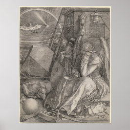 Poster Melancholia I, Engraçada por Albrecht Durer