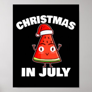Poster Melancia Natal Em Julho Árvore De Natal De Verão