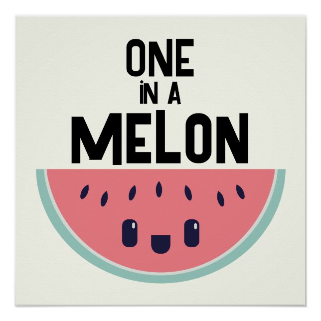 Pôster Melancia One In A Melon Fofa (Frente)