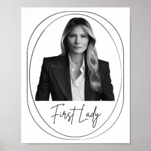 Poster Melania Trump 2025 Foto de Inauguração da Primeira