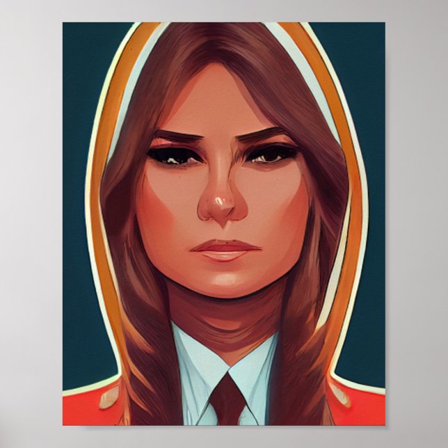 Poster Melania Trump História em quadrinhos Style (Frente)