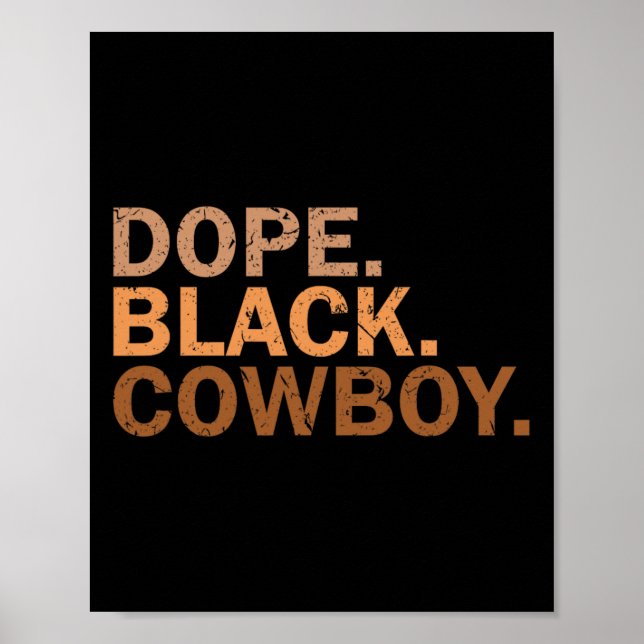 Poster Melanin Black African Rodeo Cowb (Frente)