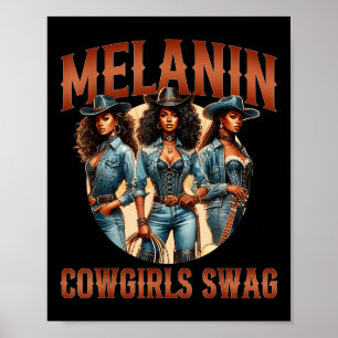 Poster Melanin Cowboys Black History Month African Melan