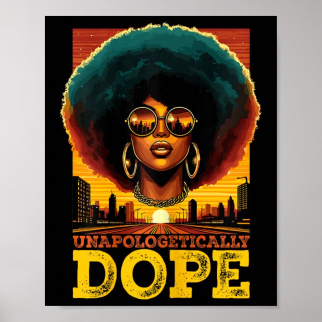 Poster Melanin, Drogado Indesculpável, 10 de junho Preto, (Frente)