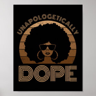Poster Melanina Afro Rainha Negra, Drogada Indesculpável