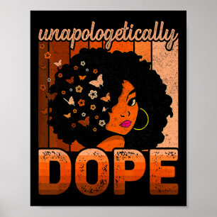 Poster Melanina Afro Rainha Negra, Drogada Indesculpável