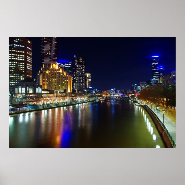 Poster Melbourne à noite (Frente)