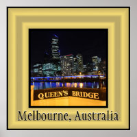 Melbourne Austrália CDB Luzes sobre a Ponte da Rai