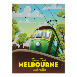 Pôster Melbourne Austrália Tram