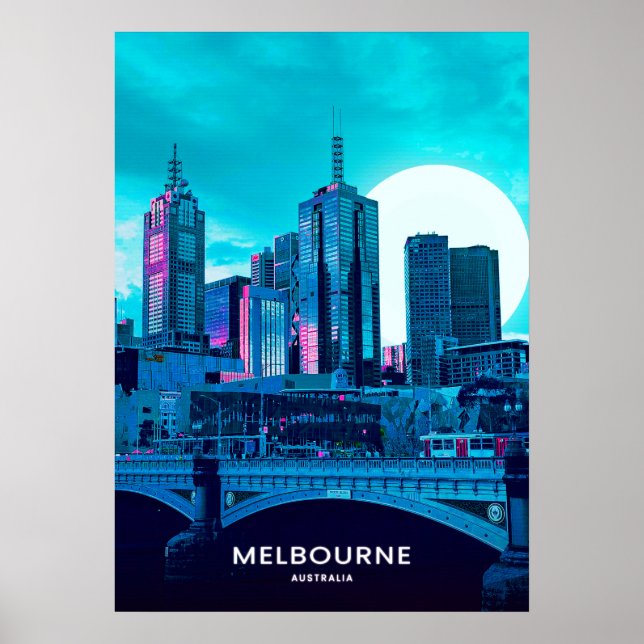 Poster Melbourne City in USA (Frente)