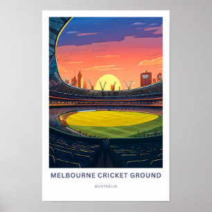 Poster Melbourne Cricket Ground Austrália Viagem Impressã