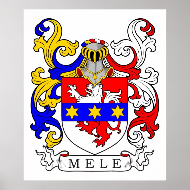 Poster Mele Coat of Arms (Italian) (Frente)