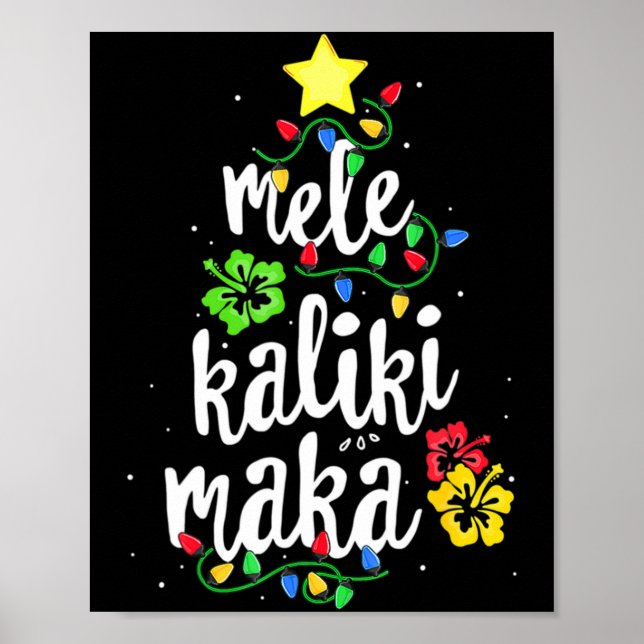 Poster Mele Kalikimaka Christmas Hawaiian  (Frente)