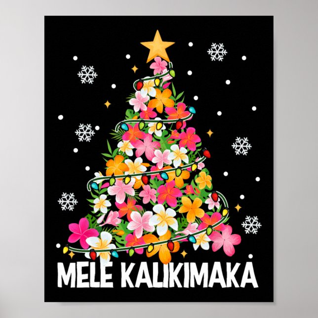 Poster Mele Kalikimaka Havaí Natal Gir (Frente)