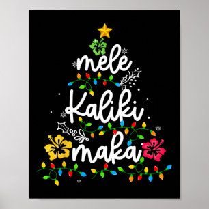Poster Mele Kalikimaka Havaiano Natal Tropical Hawaii