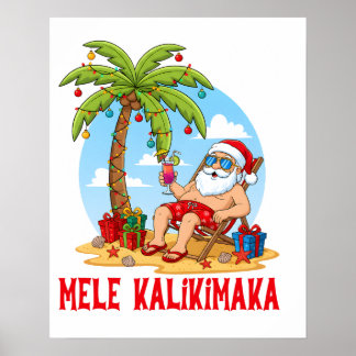 Poster Mele Kalikimaka Natal Christmas