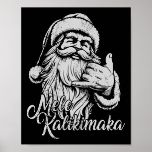 Poster Mele Kalikimaka Papai Noel Havaiano Natal Hava