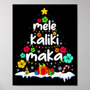 Poster Mele Kalikimaka Trocal Natal Havaiano Papai Noel X