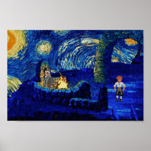 Poster Melee Starry Night Camiseta Gadgets Face Mask