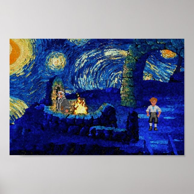 Poster Melee Starry Night Camiseta Gadgets Face Mask (Frente)