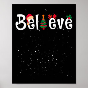 Poster Melhor Acredita Na Camisa De Natal De Pajama De Se