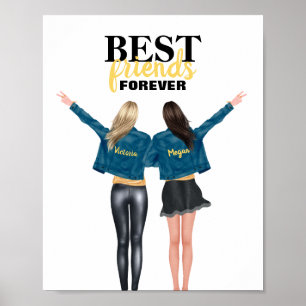 Poster Melhor amigo do BFF para sempre Jean Jaqueta