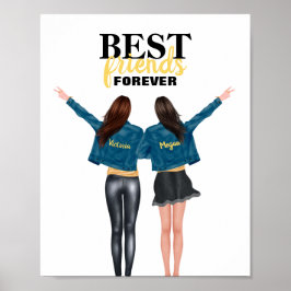 Poster Melhor Amigos do BFF para sempre Jean Jaqueta