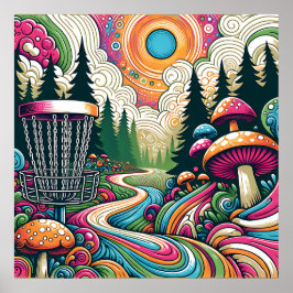 Poster Melhor Aniversário de Par | Golf de Disco Retroati