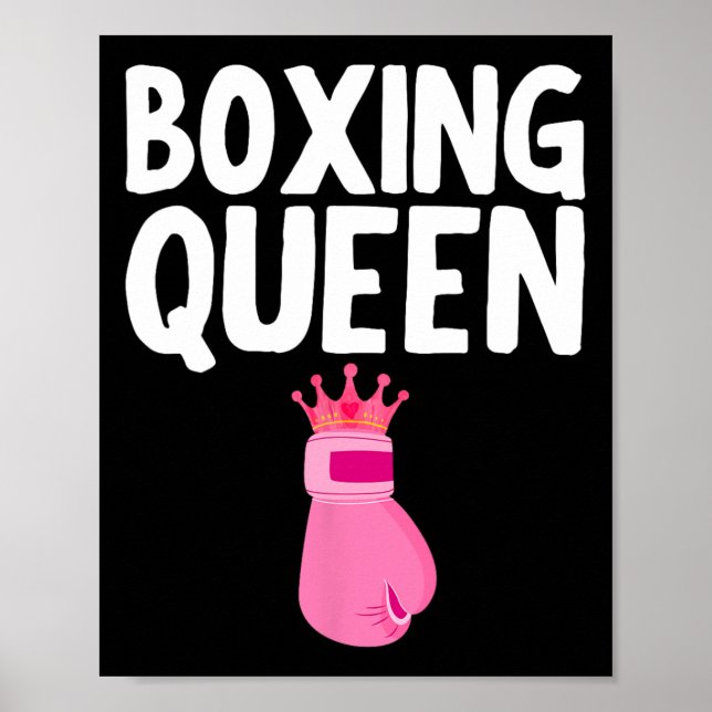 Poster Melhor Arte De Boxin Para Meninas Luvas Para Boxea (Frente)