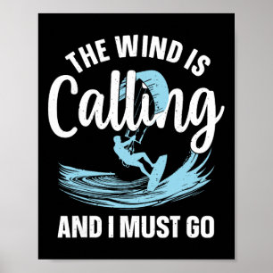 Poster Melhor Arte de Kitesurfing Para Homens Mulheres Ki