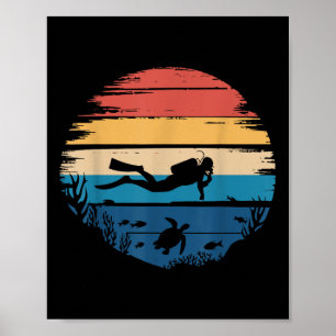 Poster Melhor Arte de Mergulho para Homens Mulheres Mergu