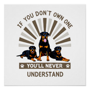 Pôster Melhor Arte de Rottweiler Para Homens Mulheres Cri