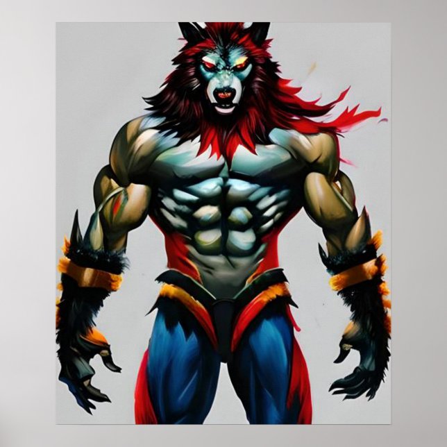Poster Melhor Arte Digital Werewolf para Download e Impre (Frente)