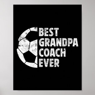 Poster Melhor Avô Treinador de Futebol Avô de um Jogador