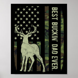 Poster Melhor Camuflagem de Pai Camuflagem American Flag