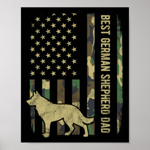 Poster Melhor Camuflagem do Pai do Cão Pastor Alemão Amer