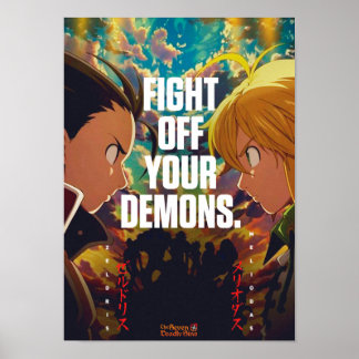 Poster Melhor Citação De Animes Sobre Combater Seu Própri
