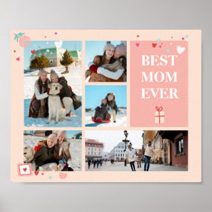 Poster Melhor Colagem de Dias de as mães de Foto Ever 5