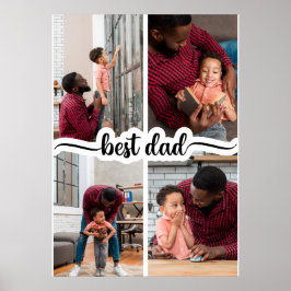 Poster Melhor Colagem de Fotos Personalizada do Pai 4
