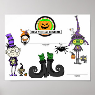 Poster Melhor Concurso de Prêmio Virtual do Halloween