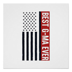 Pôster Melhor Design de Vetor de Bandeira Patriótica G-Ma