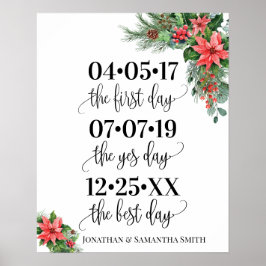 Poster Melhor dia sinal data do casamento sim dia de Nata