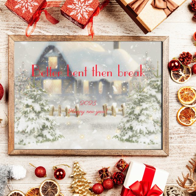 Poster Melhor dobrar do que quebrar desejos de ano novo p (Criador carregado)