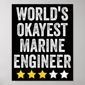 Poster Melhor Engenheiro Naval do Mundo Homens Mulheres E