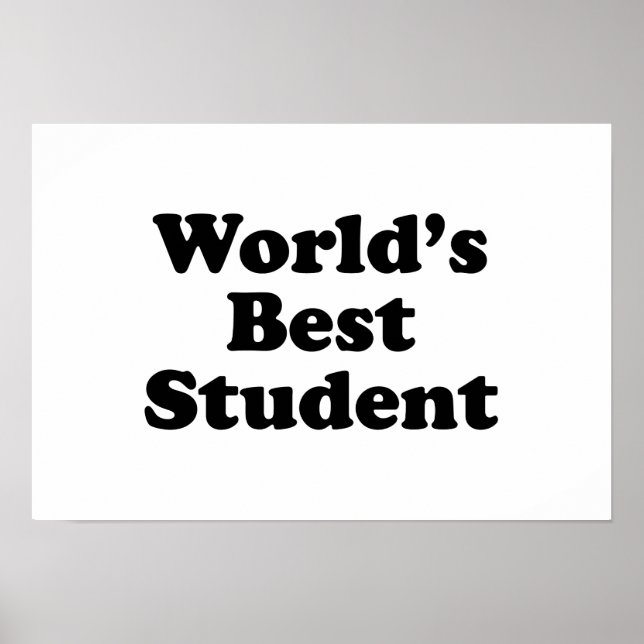 Pôster Melhor Estudante do Mundo (Frente)