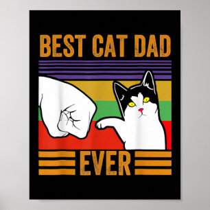 Poster Melhor Gato Pai de Todos os Tempos Vintage Homens