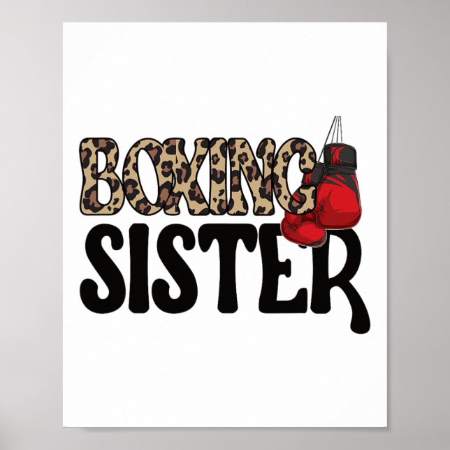 Poster Melhor Irmã de Boxe Orgulhosa Irmã de Boxe  (Frente)