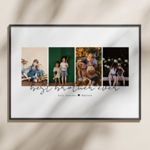 Poster Melhor Irmão do Mundo Moderno Script 4 Fotos Colag