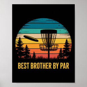 Poster Melhor Irmão Por Par Jogador de Golfe de Disco Ret